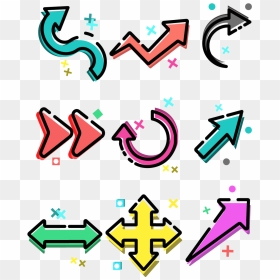 Mbe Cartoon Cute Poster Element Arrow Png And Vector - Cute Arrow Png, Transparent Png - cute arrow png