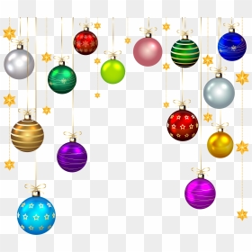 Hanging Christmas Balls Decor, HD Png Download - ornaments png