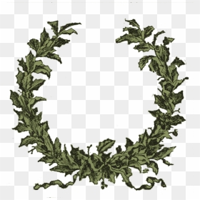 Vintage Christmas Wreath Frame, HD Png Download - holly border png