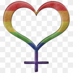 Lesbian Pride Design - Transgender Symbol Heart, HD Png Download - female symbol png