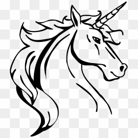 Unicorn Line Drawing At Getdrawings - Drawings Of A Unicorn, HD Png Download - unicorn head png