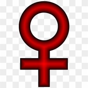 Red Female Symbol - Gender Symbol, HD Png Download - female symbol png
