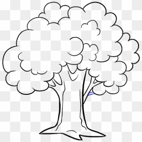 Transparent Baum Clipart - Cartoon Tree Pencil Drawing, HD Png Download - tree line png