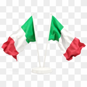 Two Waving Flags - Italy Flag Waving Png, Transparent Png - flags png