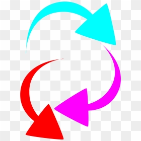 Curved Color Arrows Clip Arts - Curved Arrow Color Png, Transparent Png - cute arrow png