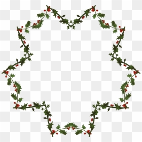 Holly Frame - Clip Art, HD Png Download - holly border png