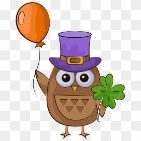 Patrick Owl With Balloon Clipart - Cartoon, HD Png Download - patrick png