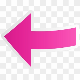 Pink Arrow Left Transparent Png Clip Art Image - Transparent Arrow Pink Png, Png Download - cute arrow png