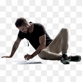 People Sitting Floor Png, Transparent Png - man sitting png