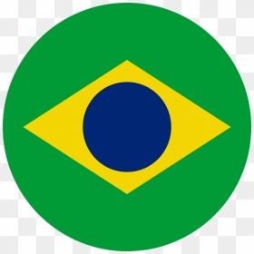 File - Brazilian Flag - Round - Svg - Circle, HD Png Download - brazil flag png