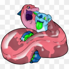 Jade And A Fat Snake - Fat Snake Art, HD Png Download - gucci snake png