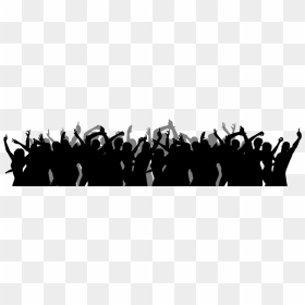 Crowd Silhouette - Audience Silhouette Png, Transparent Png - crowd silhouette png