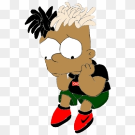 Xxtentacion As Bart Simpson Png Clipart , Png Download - Bart Simpson With Dreads, Transparent Png - dreads png