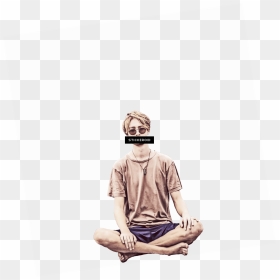 Man Sitting Meditation - Sitting, HD Png Download - man sitting png