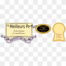 3 Perfume Labels Clip Arts - Cartoon, HD Png Download - labels png