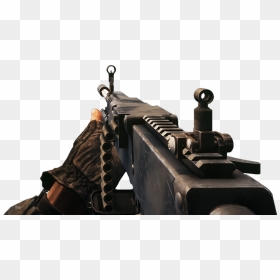 Transparent Mw2 Hitmarker Png - Machine Gun First Person, Png Download - machine gun png