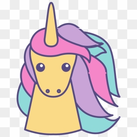 Transparent Unicorn Face Clipart - Cute Unicorn Drawing Easy, HD Png Download - unicorn face png