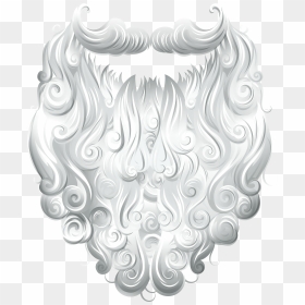 Santa Beard Clipart Transparent Background - Santa Claus Beard Png, Png Download - realistic mustache png