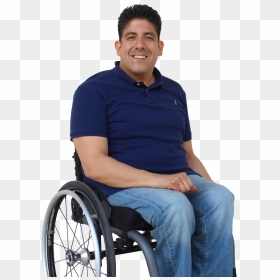 Photo Of A Young Man Sitting In A Wheelchair - Man In Wheelchair Png, Transparent Png - man sitting png