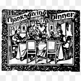 Thanksgiving Dinner Banner With Border Vector Graphics - Vector Graphics, HD Png Download - thanksgiving border png