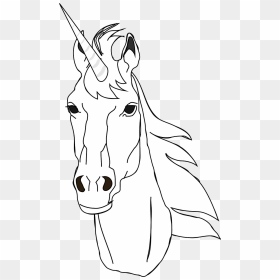 Horses Head Outline Clipart, HD Png Download - unicorn head png