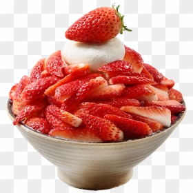 Fresh Strawberry Falling Snow , Png Download - Food, Transparent Png - falling snow png