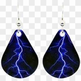 Transparent Blue Lightning Clipart - Earrings, HD Png Download - blue lightning png