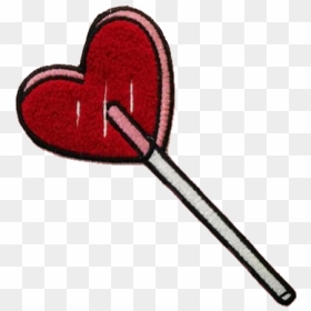 #lollipop #patch #heart #sucker #red #aesthetic #cute - Transparent Heart Lollipop Png, Png Download - lollipop png