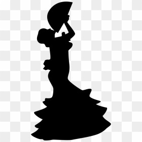Flamenco Female Dancer Silhouette - Silhouette Sitting On Floor, HD Png Download - dancer silhouette png