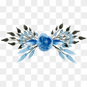 Wedding Invitation Blue Flower Clip Art - Watercolor Png Blue Flowers, Transparent Png - blue flower png