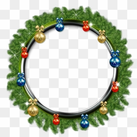 Photo Frame, New Year"s Eve, Swag, Ornament, Photoshop - Circle Frame Happy New Year Png, Transparent Png - new year's png
