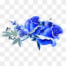 Royal Blue Flowers Png, Transparent Png - vhv