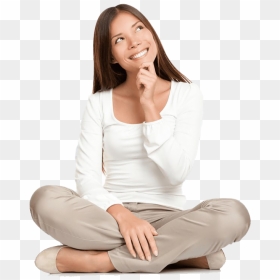 Thinking Woman Png High Quality Image - Someone Thinks, Transparent Png - woman sitting png