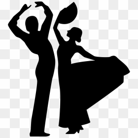 Transparent Couple Silhouette Png - Flamenco Dancers Silhouette, Png Download - dancer silhouette png