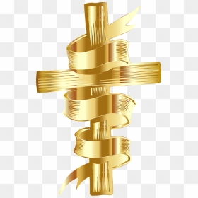 Gold Cross Png, Transparent Png - gold cross png