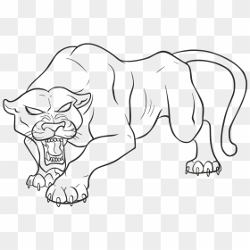 Panther Png Pic - Black Panther Drawing Animal, Transparent Png - panther png