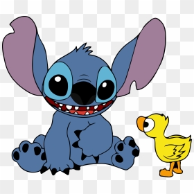 Stitch And Duck Vector By Flightfeatherstudio On Newgrounds - Lilo Y Stitch Vector, HD Png Download - stitches png