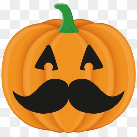 The Chalkboard Garden - Mustache Jack O Lantern, HD Png Download - pumpkins png