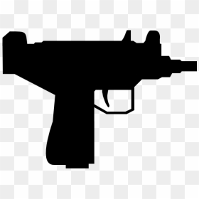 Vector Silhouette Of Uzi - Gun Silhouette, HD Png Download - uzi png