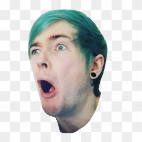 Dantdm Sideview Face Clip Arts - Dantdm Face, HD Png Download - scared face png