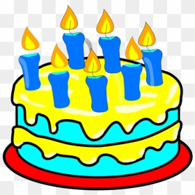 Cake 7 Candles Png Icons - Birthday Cake Colouring Free, Transparent Png - candles png