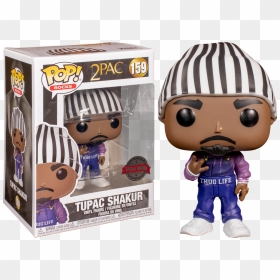 Tupac Shakur In Thug Life Overalls Pop Vinyl Figure - Tupac Pop, HD Png Download - thug life hat png