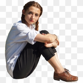 People Woman Women Lady Sitting Looking - Woman Sitting Png Transparent, Png Download - woman sitting png