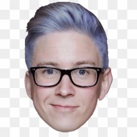 Tyler Oakley Front Face Clip Arts - Tyler Oakley Color Hair, HD Png Download - scared face png