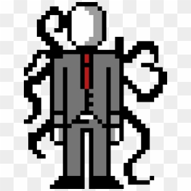 Slender Man Pixel , Png Download - Pixel Art Slender Man, Transparent Png - slenderman png