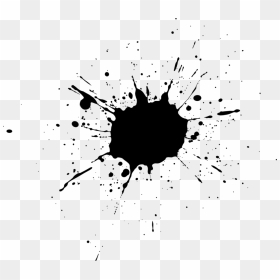 Black Paint Splatter Psd , Png Download - Paint Splatter Png, Transparent Png - paint splat png