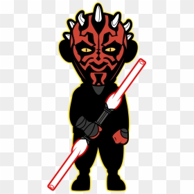 Star Wars Kawaii Saga - Draw Darth Maul Easy Cartoon, HD Png Download - darth maul png