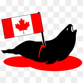 Stabbed Canadian Seal Clip Arts - Canada Flag Seal, HD Png Download - canadian flag png