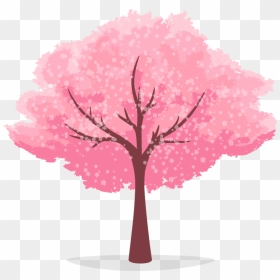 Cherry Blossom Tree Cartoon Clipart , Png Download - Animated Cherry Blossom Tree, Transparent Png - cherry blossom tree png