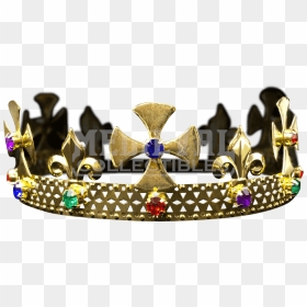 Multi-colored Gold Kings Crown - Tiara, HD Png Download - kings crown png